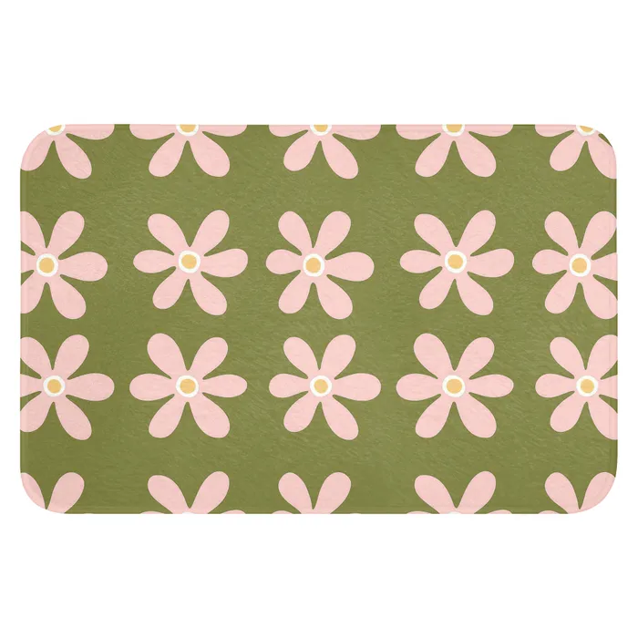 Bloem - Modern - Groen WCmat klein 1009 -3d