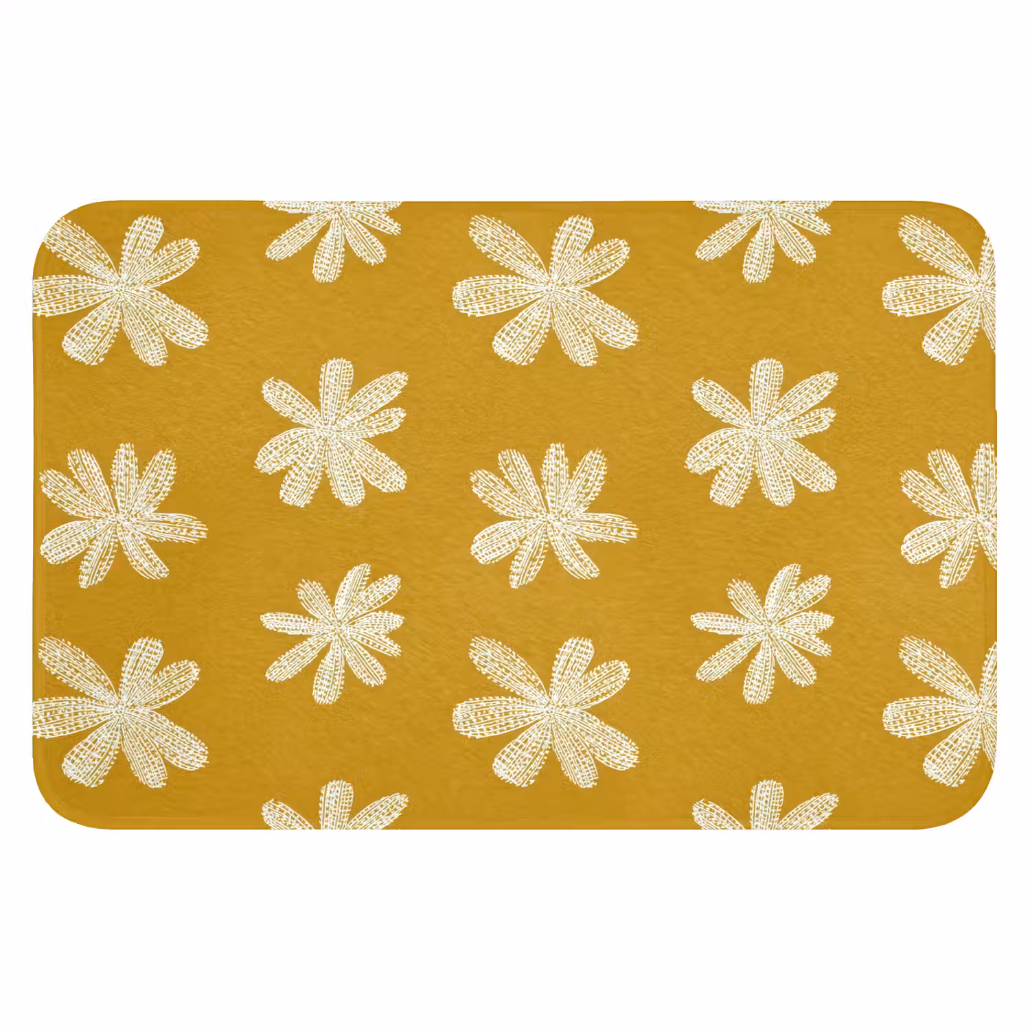 Bloem - Speels - Okergeel WCmat klein 1009 -3d