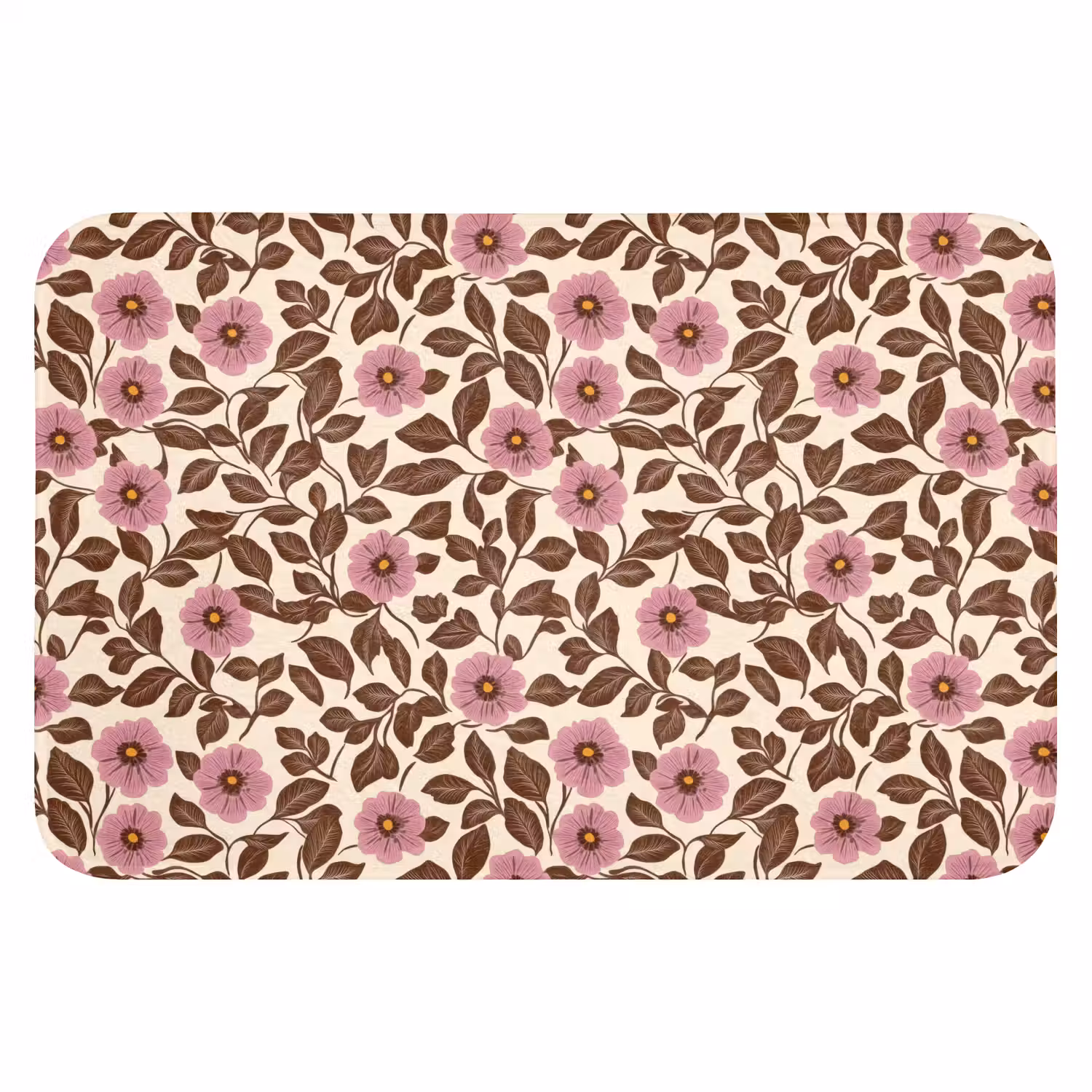 Bloemen - Bladeren - Kleurrijk WCmat klein 1009 -3d