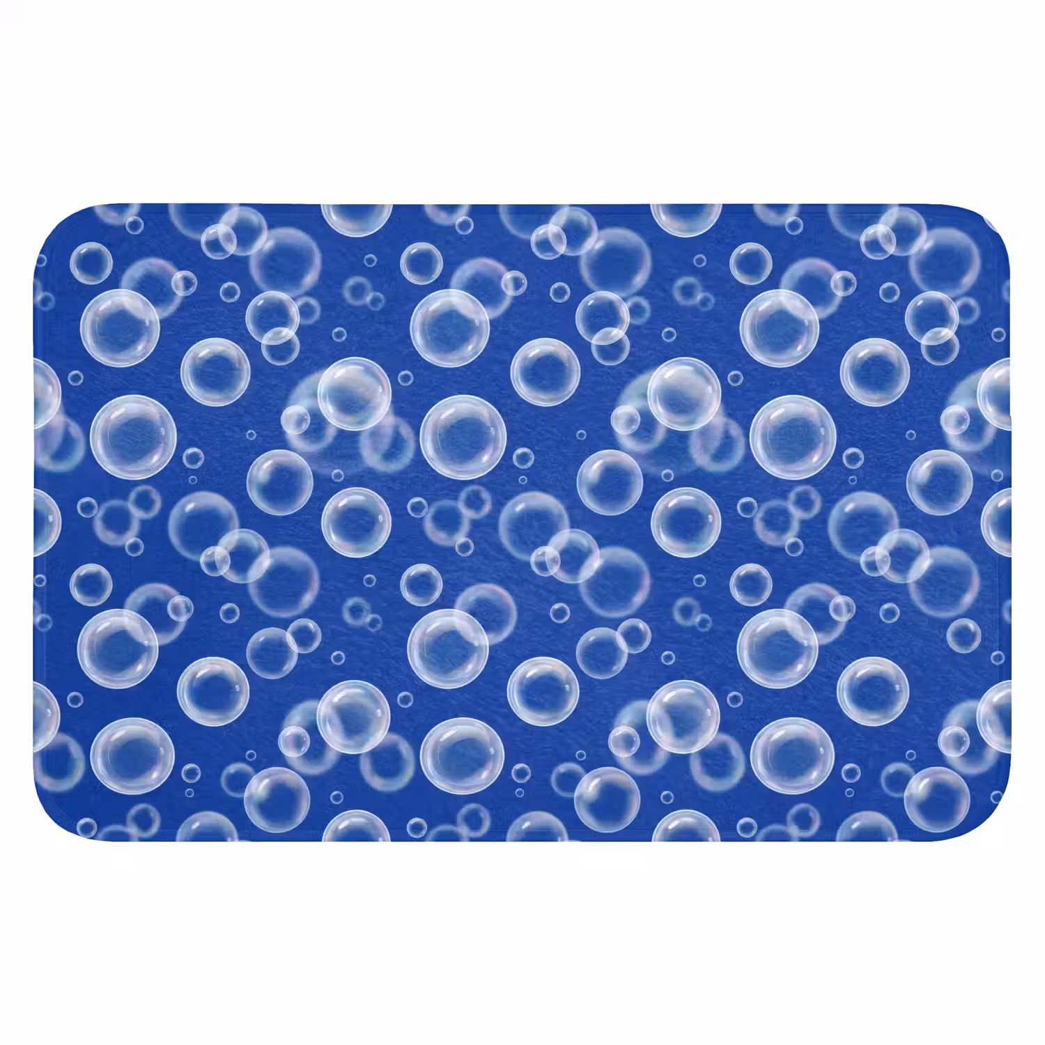 Bubbels - Patroon - Blauw WCmat klein -3d