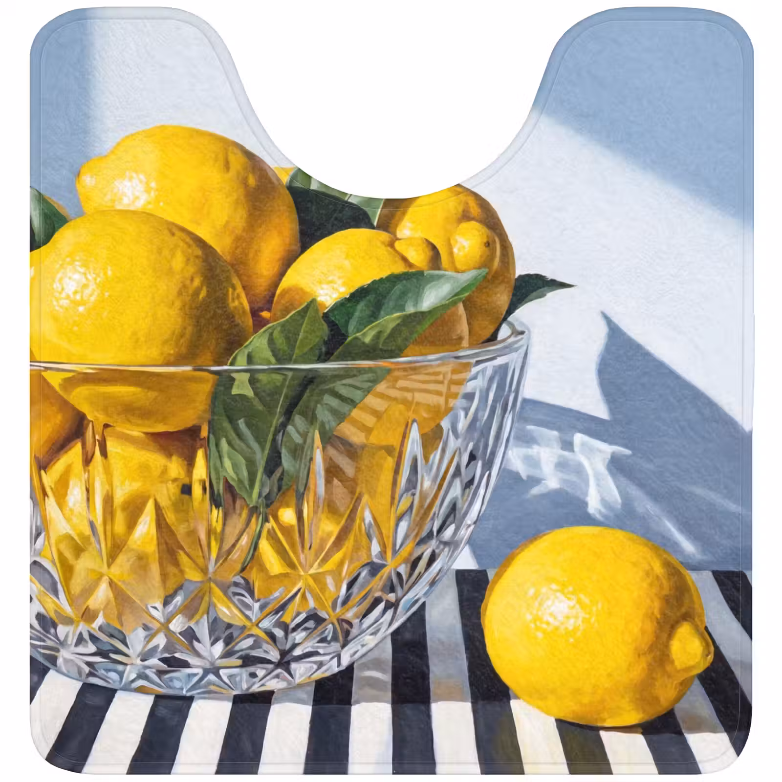 WC Mat - Citroenen - Fruit - Geel - Citroenen - Fruit - Geel WCmat U-uitsnede middel