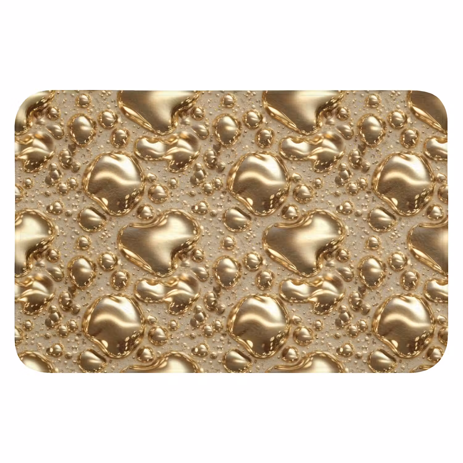 Druppels - Organisch - Goud WCmat klein 1009 -3d