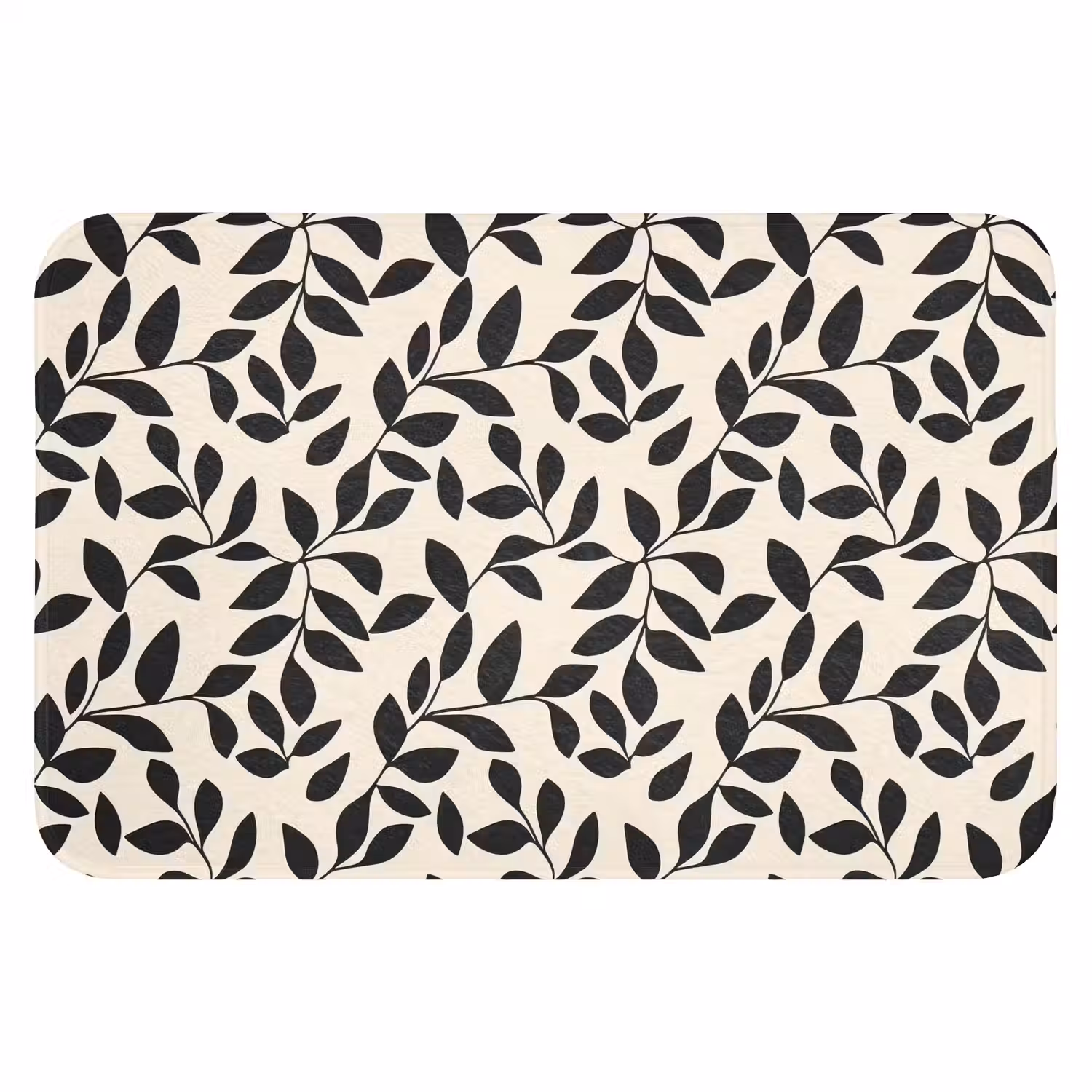 Elegant - Patroon - Zwart - Beige WCmat klein 1009 -3d