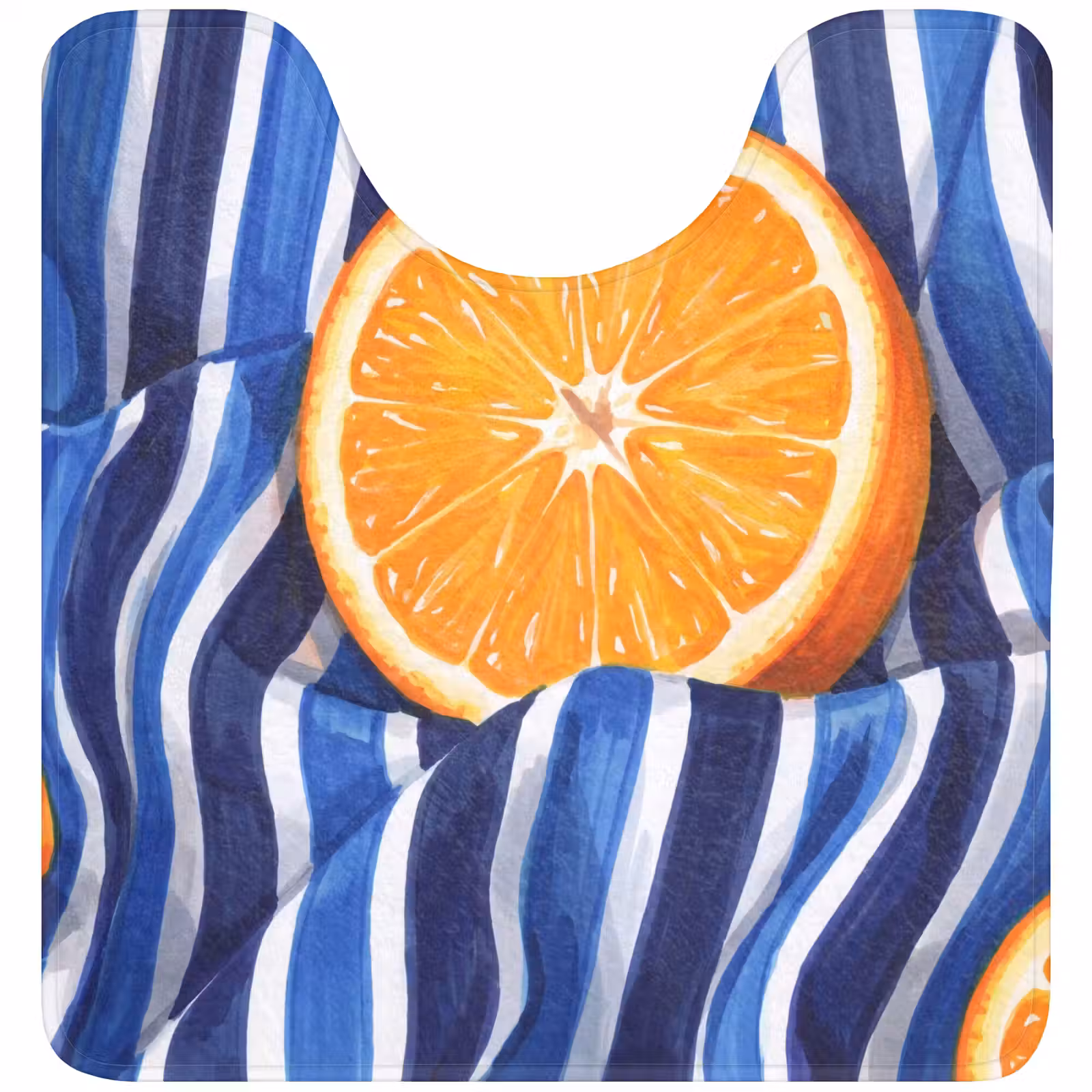 WC Mat - Eten - Fruit - Oranje - Eten - Fruit - Oranje WCmat U-uitsnede middel