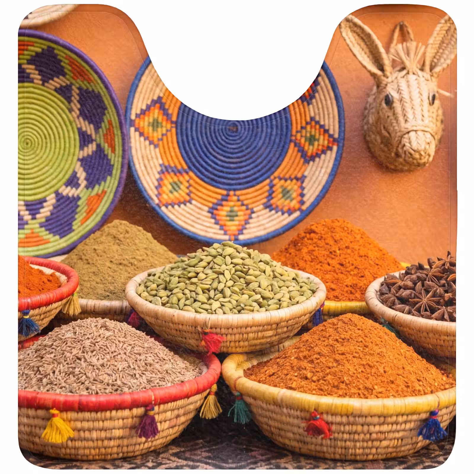 WC Mat - Eten - Kleurrijk - Cultuur - Eten - Kleurrijk - Cultuur WCmat U-uitsnede middel