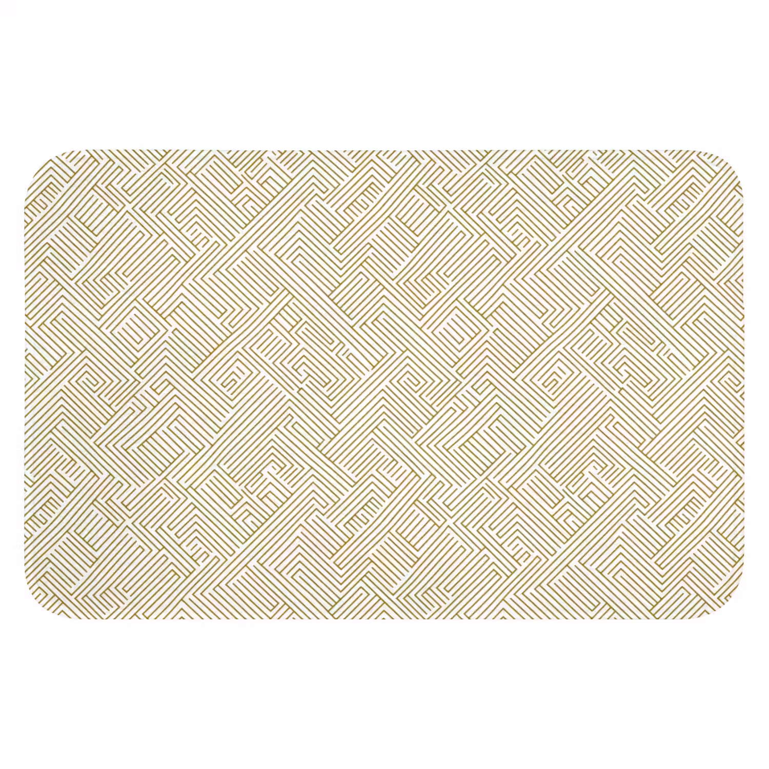 Geometrisch - Lijnen - Groen WCmat klein 1009 -3d