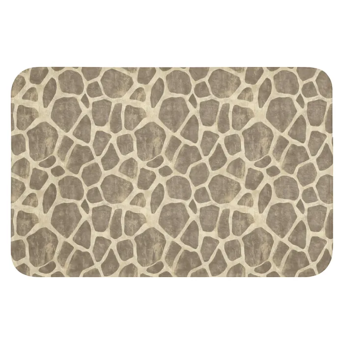 Giraf - Patroon - Beige - Bruin WCmat klein 1009 -3d