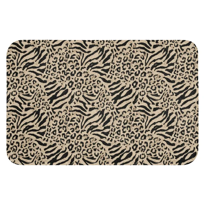 Giraf - Zebra - Motief - Bruin WCmat klein 1009 -3d