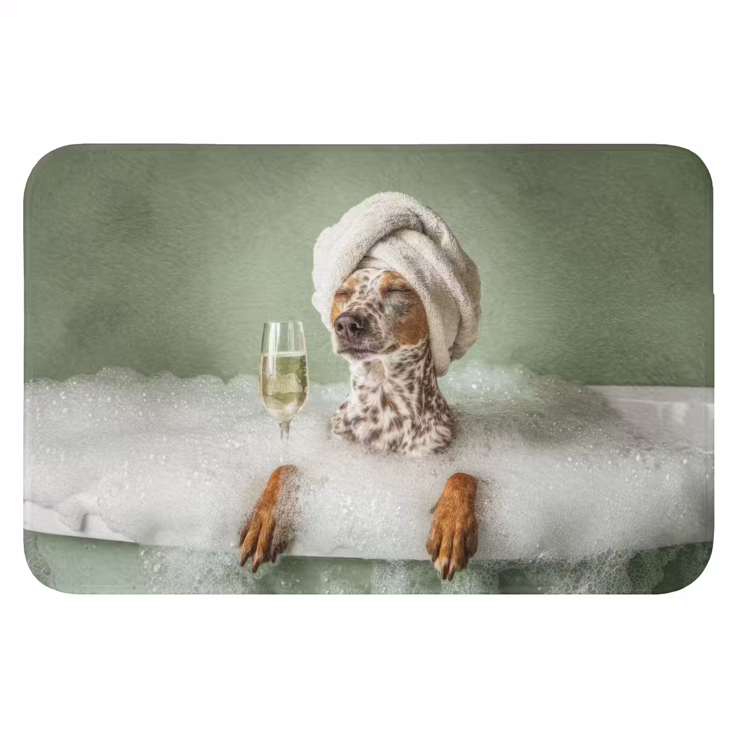 Hond - Bad - Champagne - Handdoek WCmat klein -3d