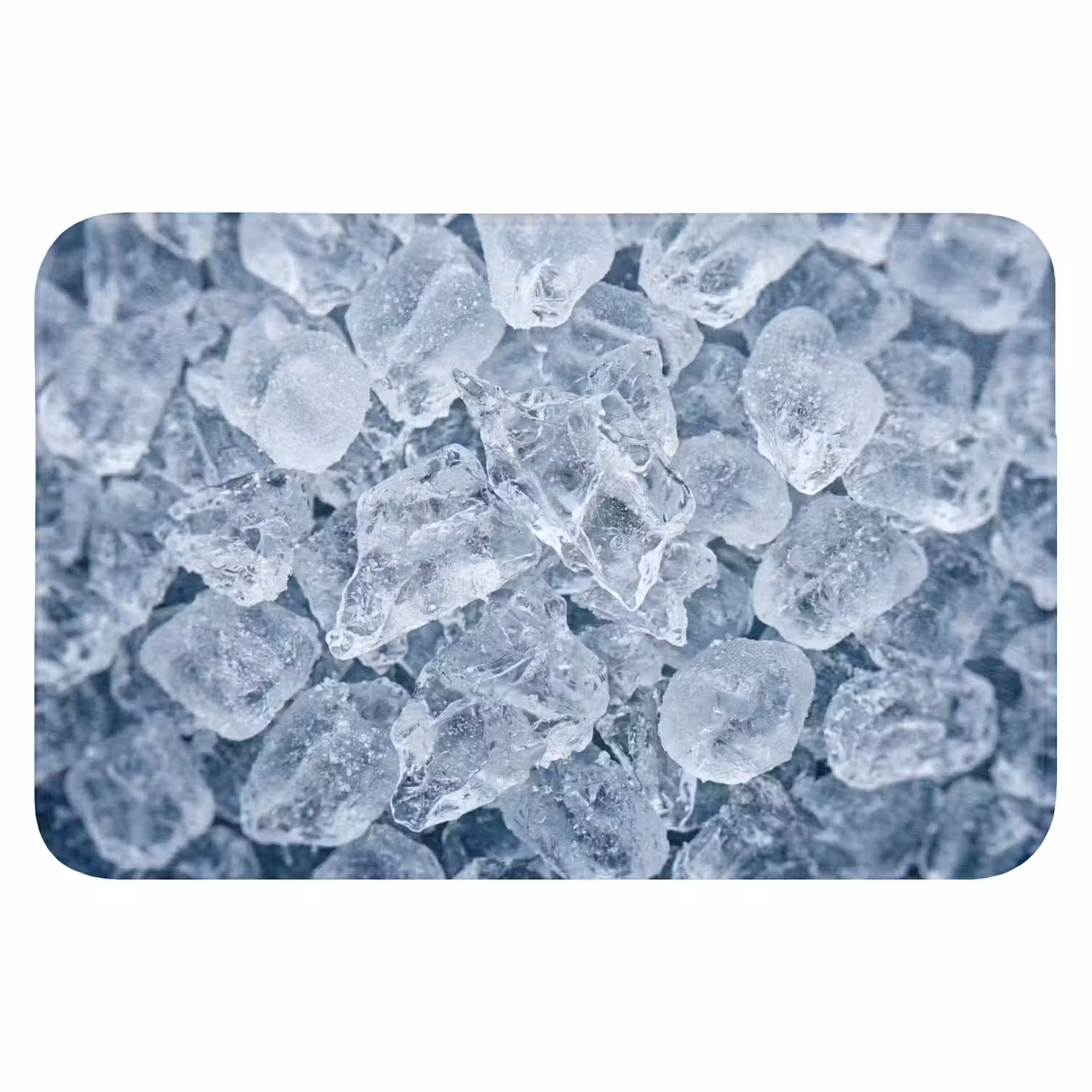 Ijsblokjes - Water - Blauw WCmat klein -3d