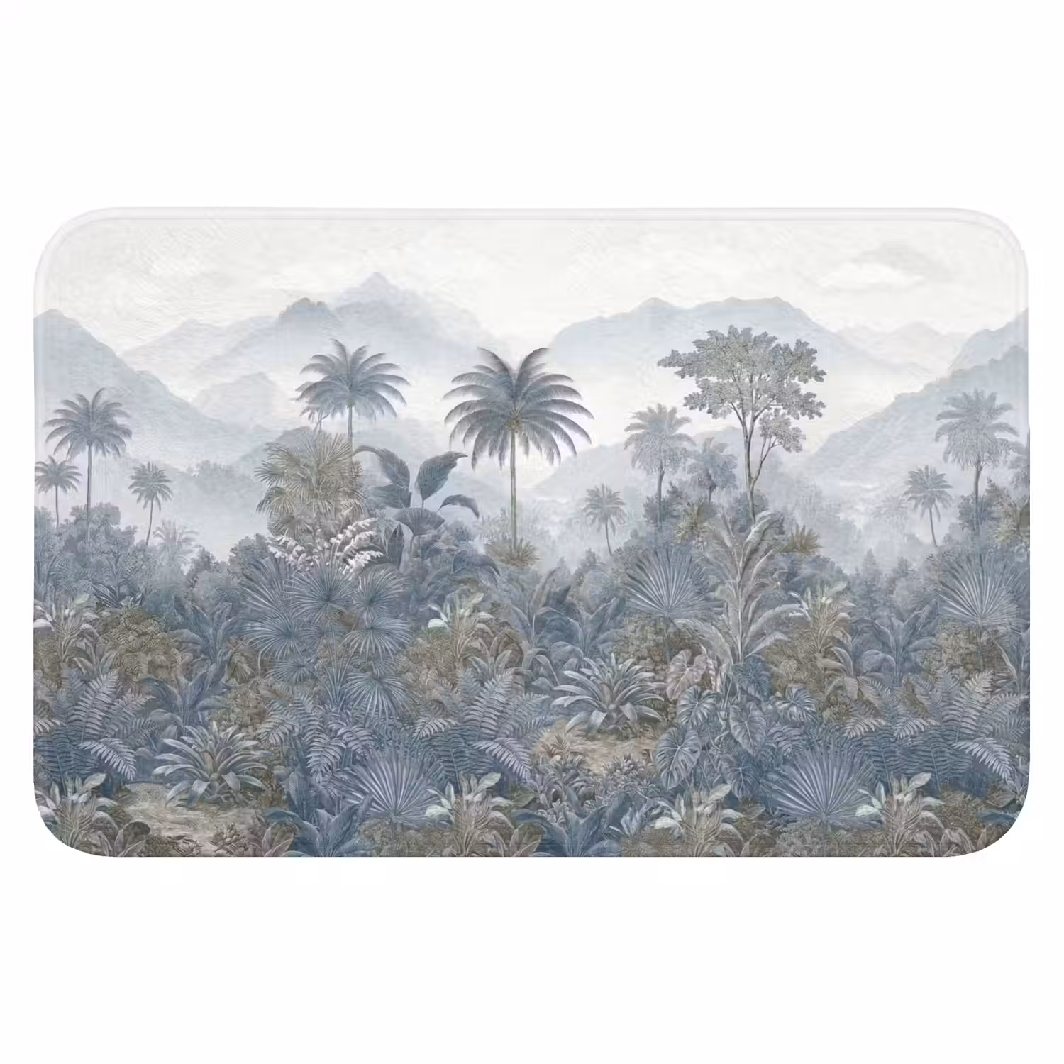Jungle - Landschap - Blauw WCmat klein -3d