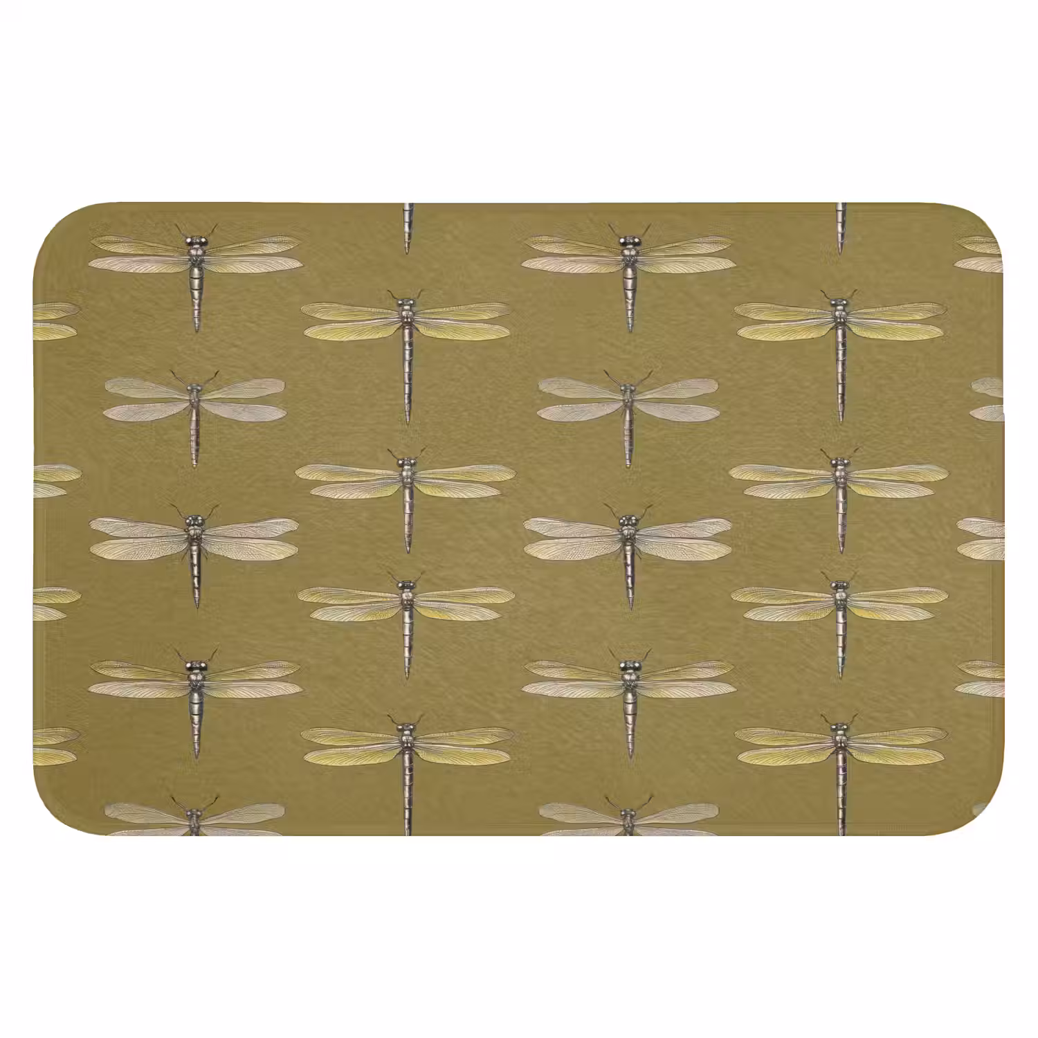 Libellen - Patroon - Groen WCmat klein 1009 -3d