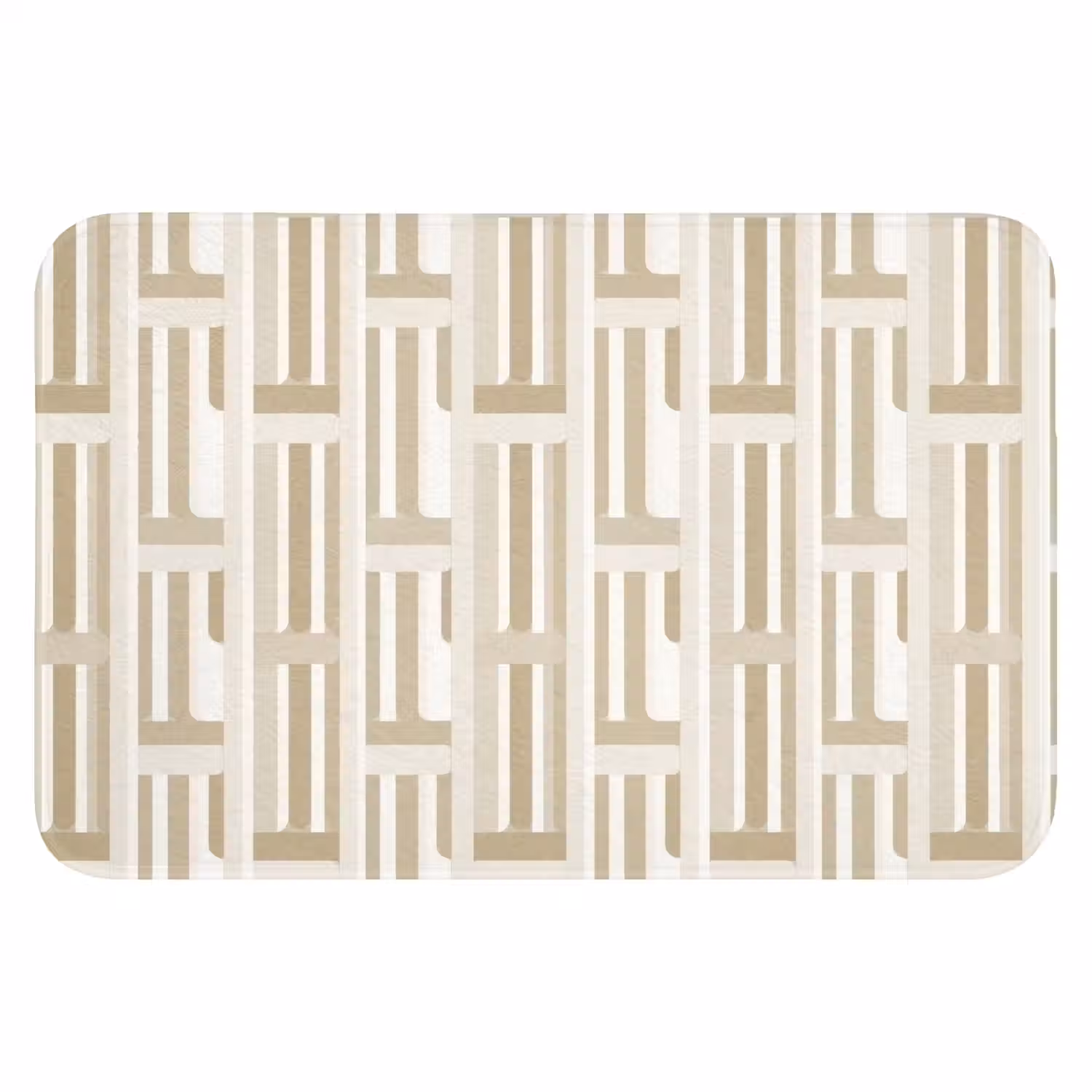 Modern - Geometrisch - Beige WCmat klein 1009 -3d