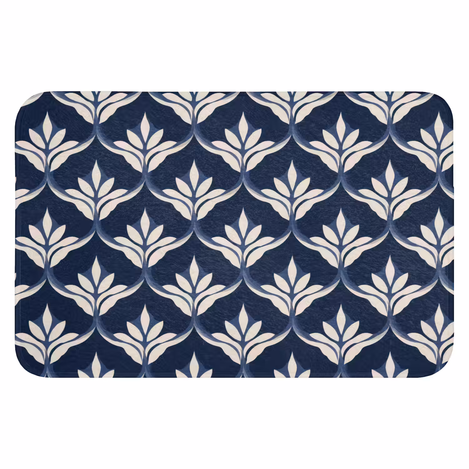 Modern - Ontwerp - Blauw WCmat klein 1009 -3d