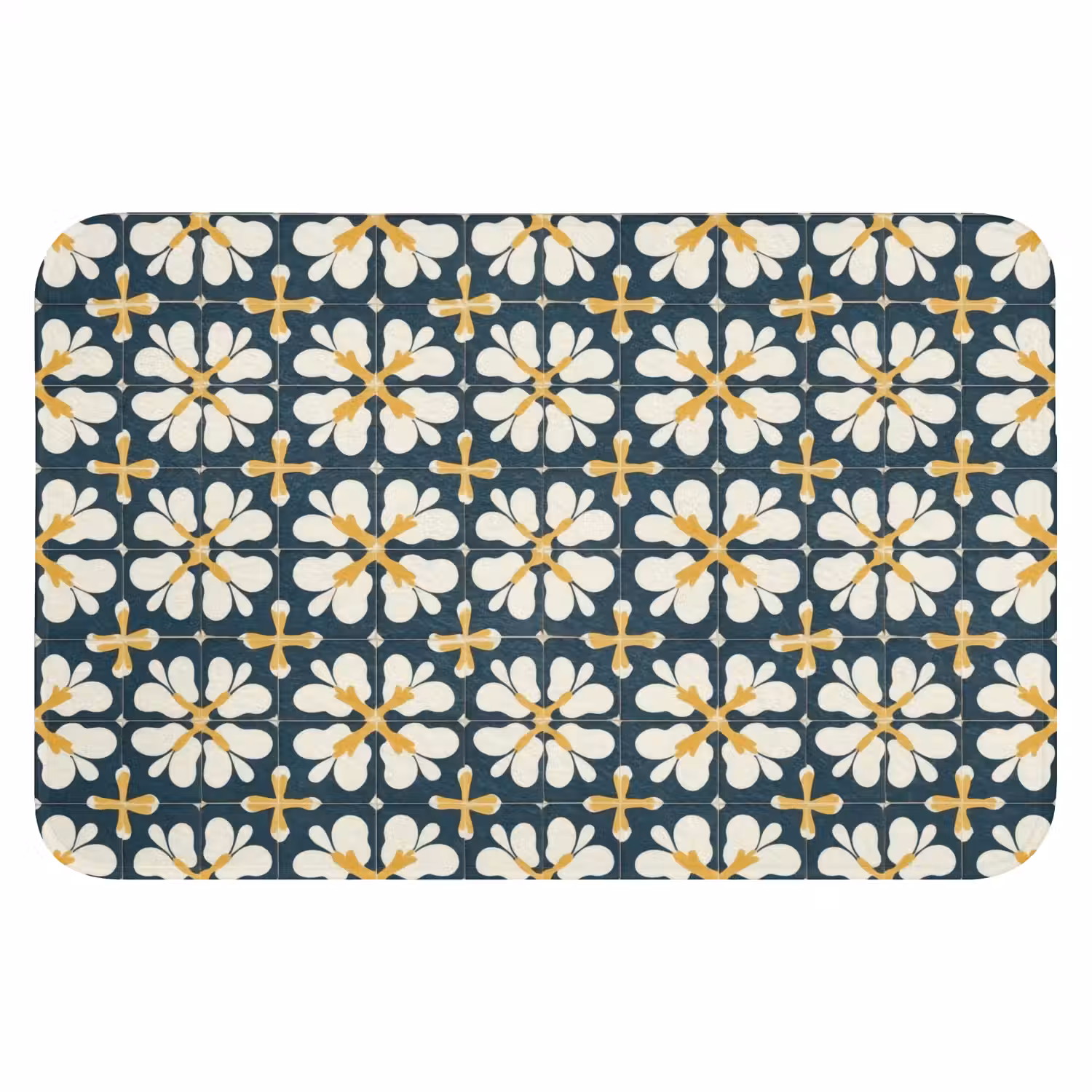 Motief - Tegel - Okergeel WCmat klein 1009 -3d