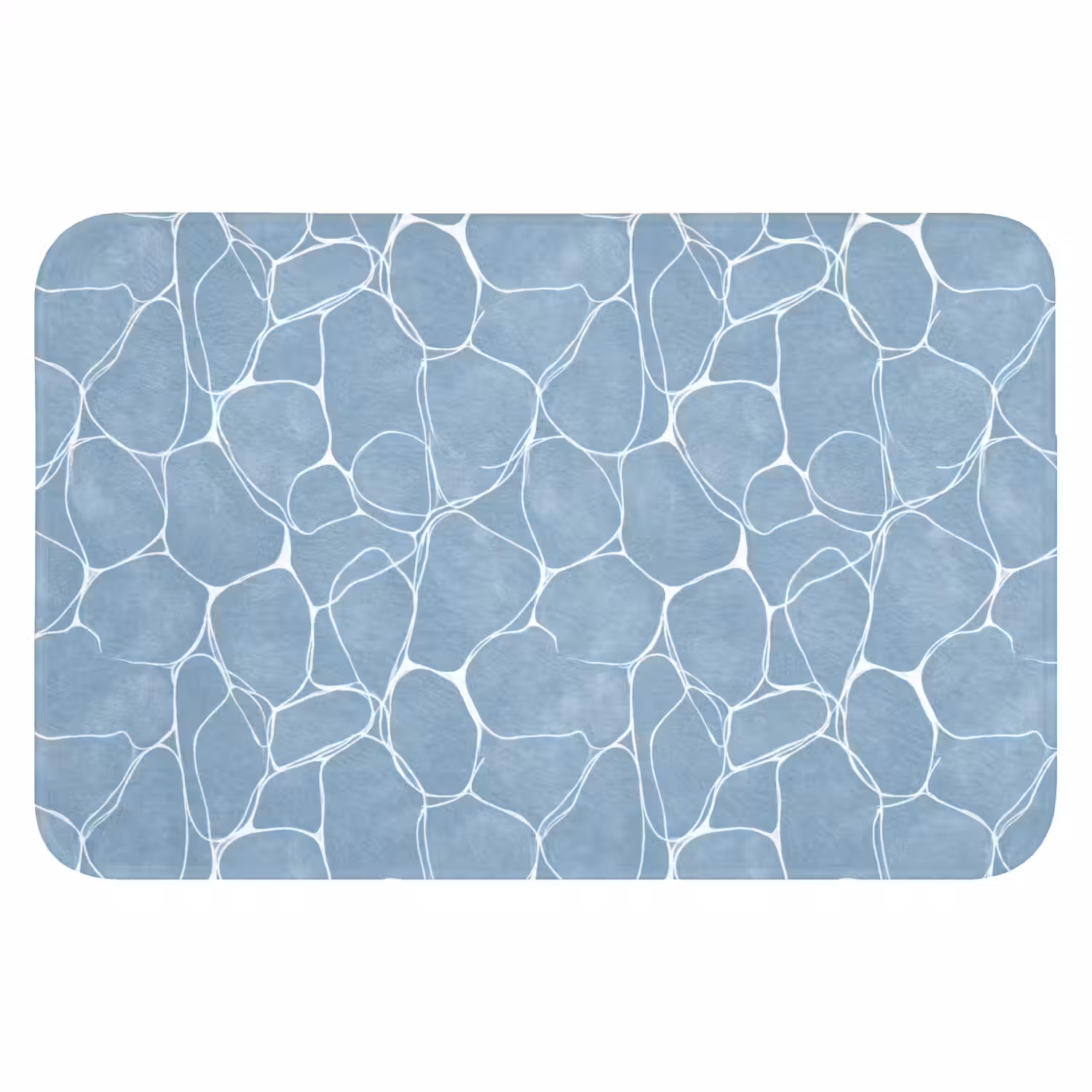 Organisch - Patroon - Blauw WCmat klein 1009 -3d
