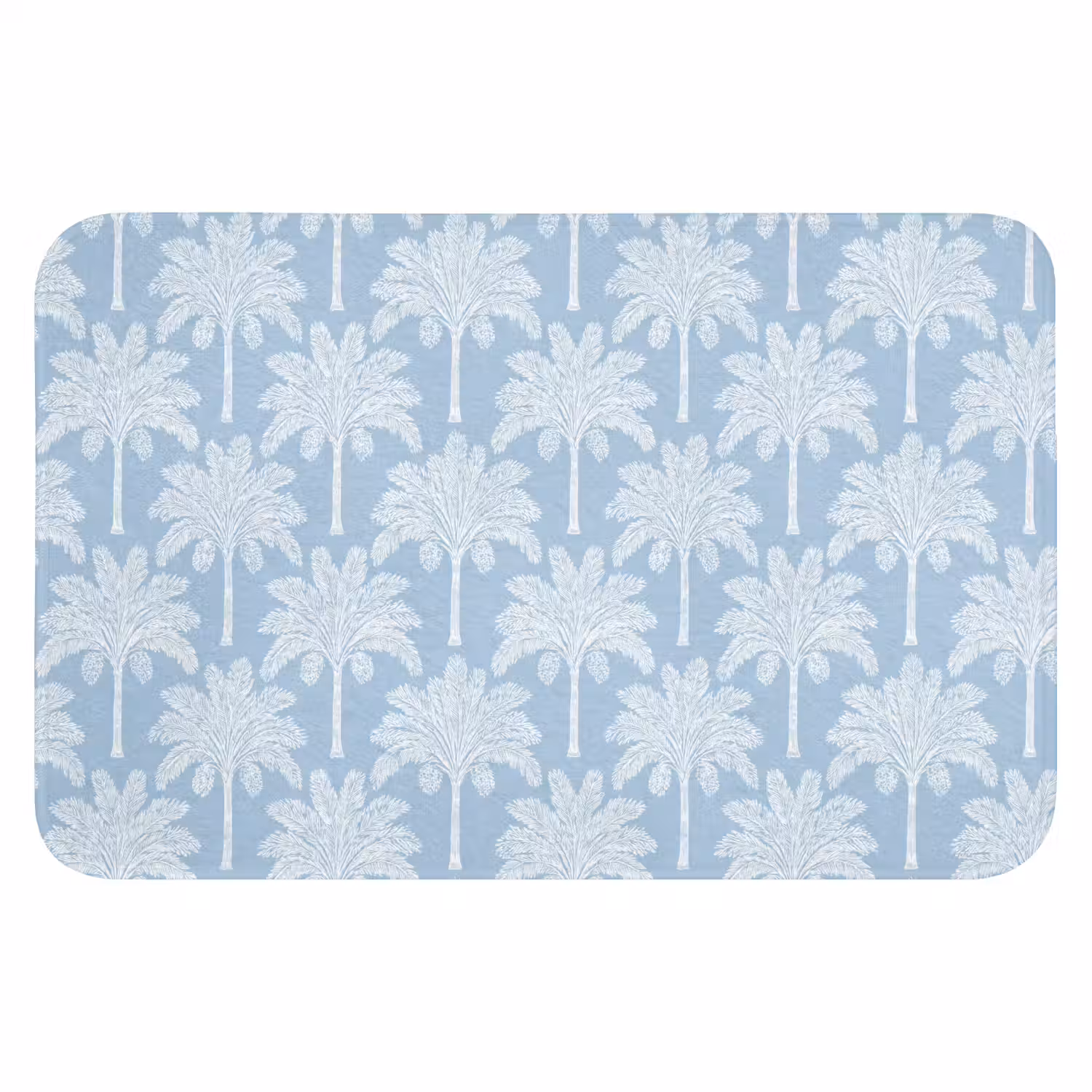 Palmboom - Modern - Blauw WCmat klein 1009 -3d