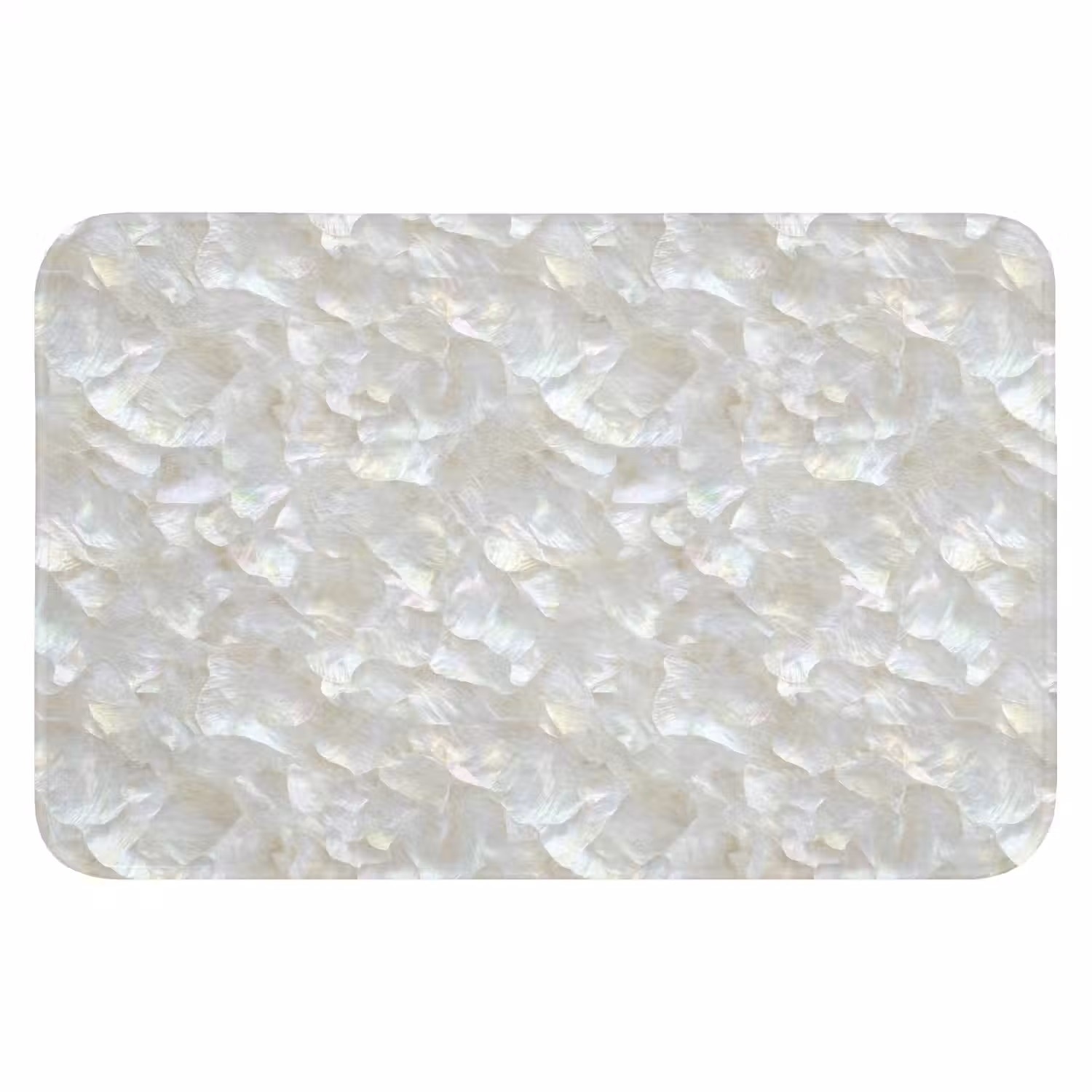 Parelmoerglans - Wit - Schelp WCmat klein 1009 -3d