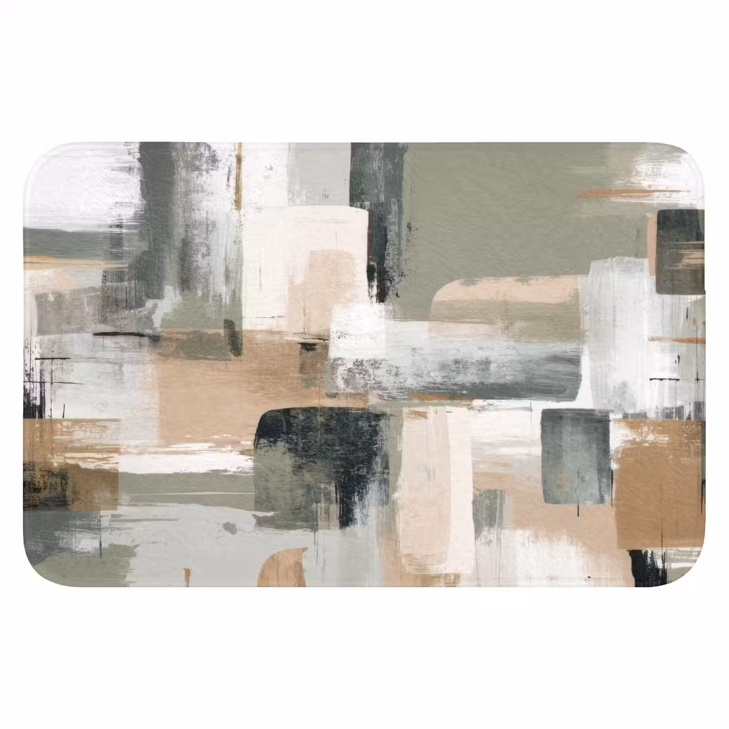 Penseelstreken - Abstract - Aardetinten WCmat klein -3d