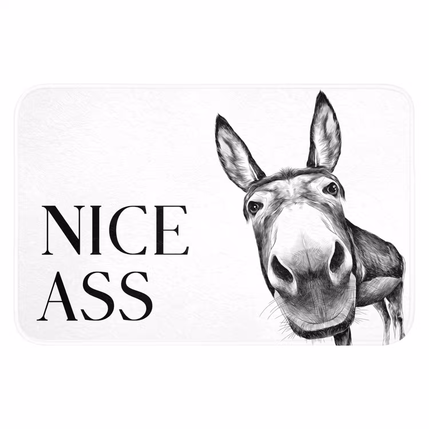Quote - Ezel - Dieren - Nice ass - Spreuken WCmat klein -3d