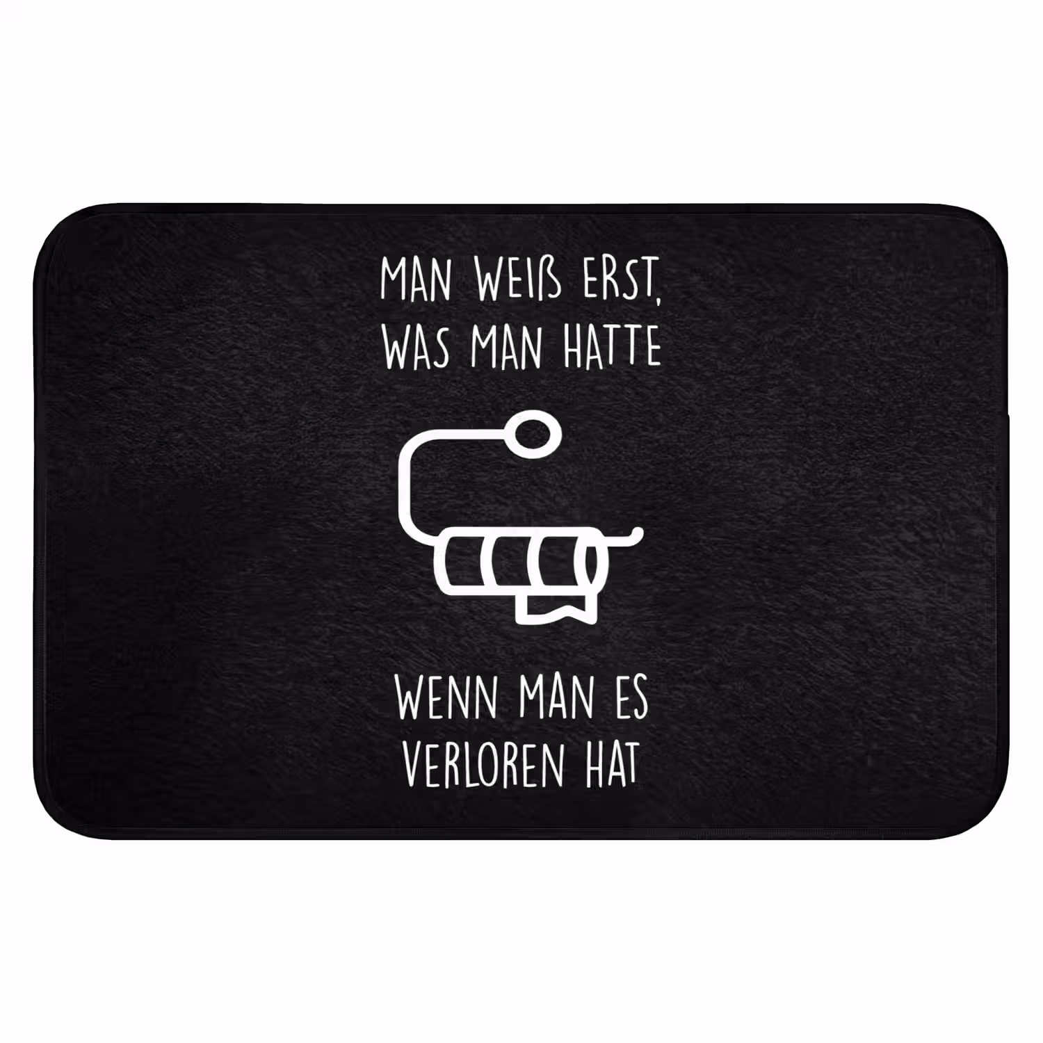 Quotes - WC papier - Zwart - Humor WCmat klein -3d