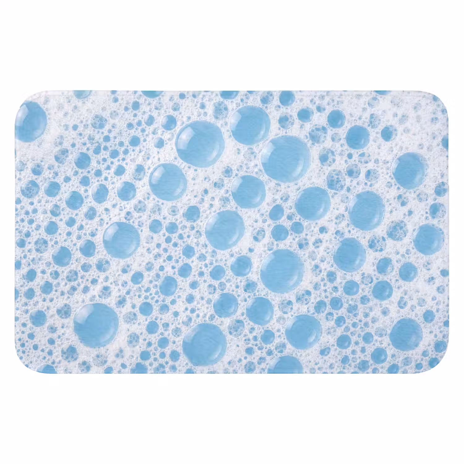 Schuim - Bubbels - Blauw WCmat klein -3d