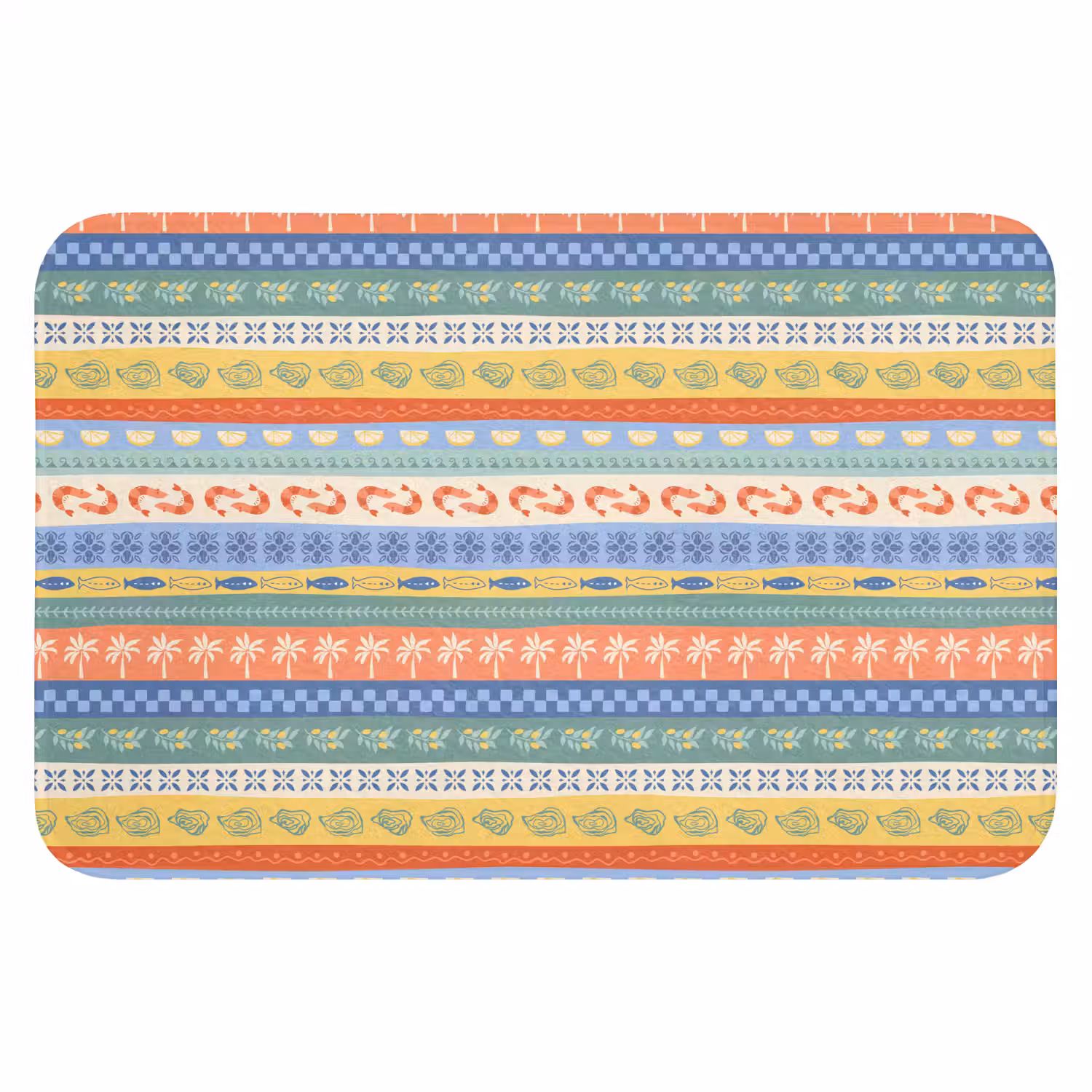 Strepen - Patroon - Zomer WCmat klein 1009 -3d
