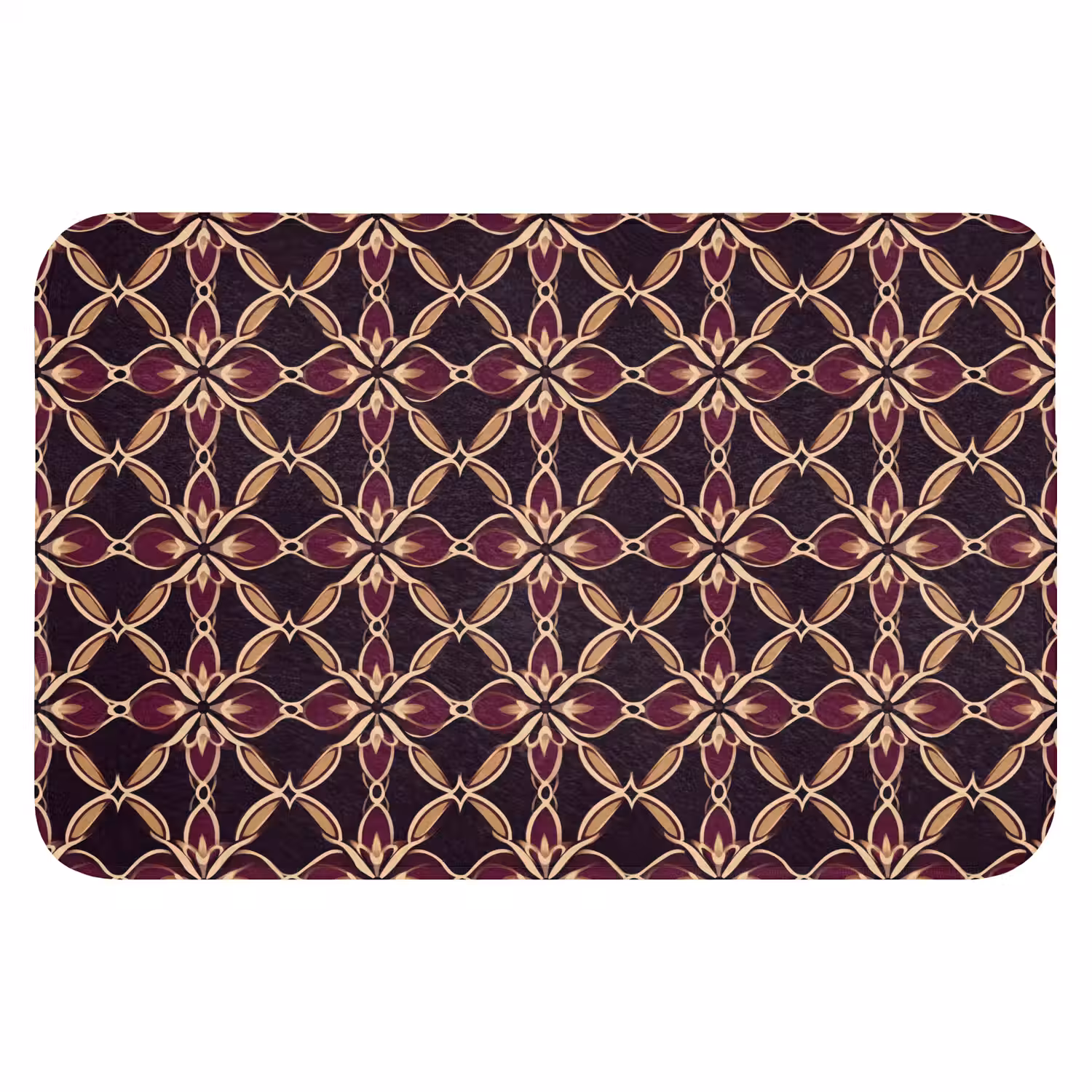 Symmetrisch - Tegel - Burgundy WCmat klein 1009 -3d