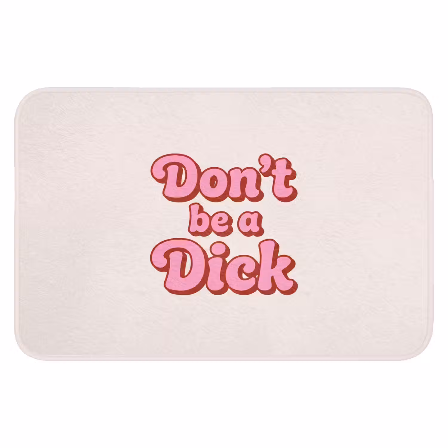 Tekst - Boodschap - Roze WCmat klein -3d