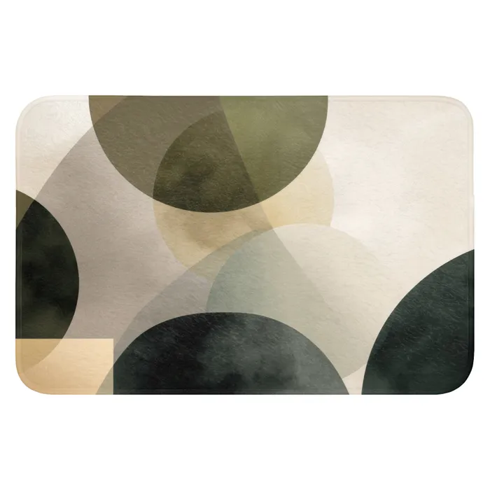 Vlakken - Abstract - Beige - Cirkels WCmat klein -3d