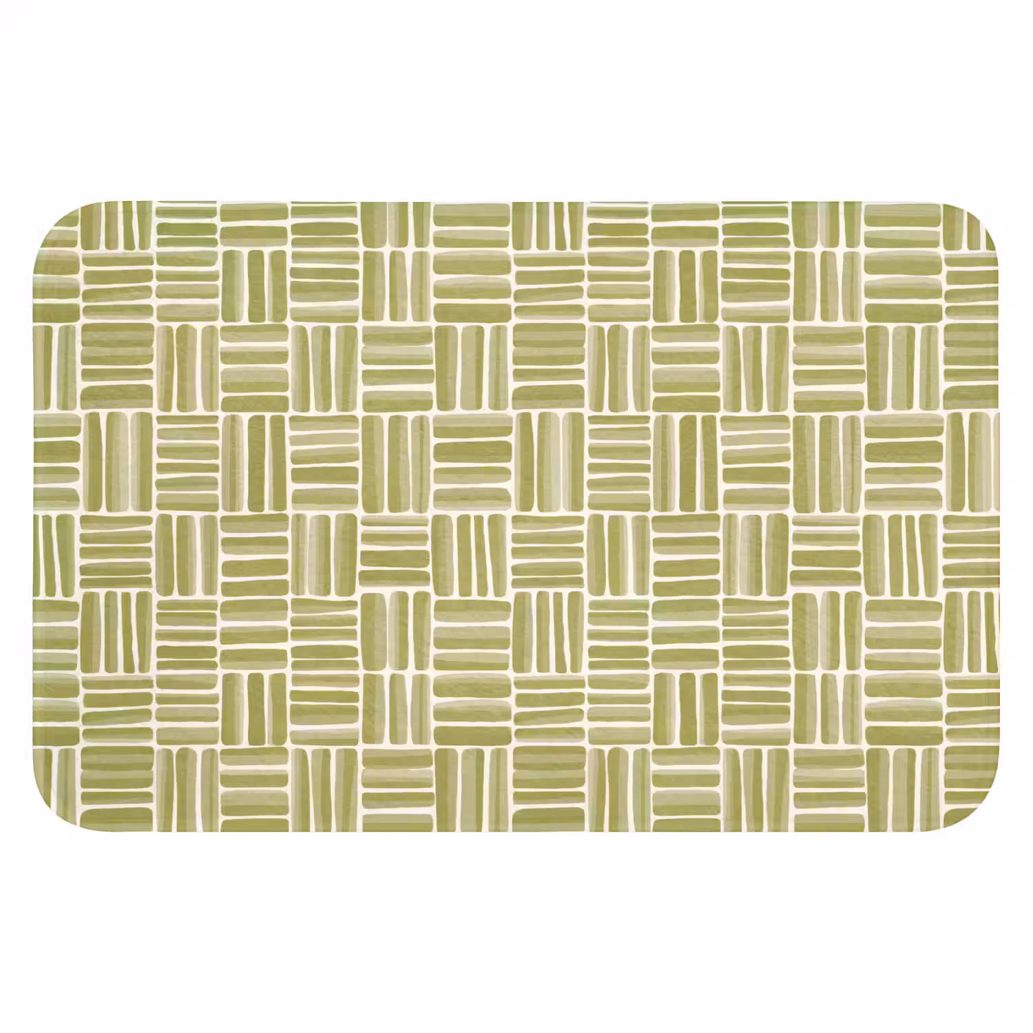 Vlecht - Patroon - Groen WCmat klein 1009 -3d
