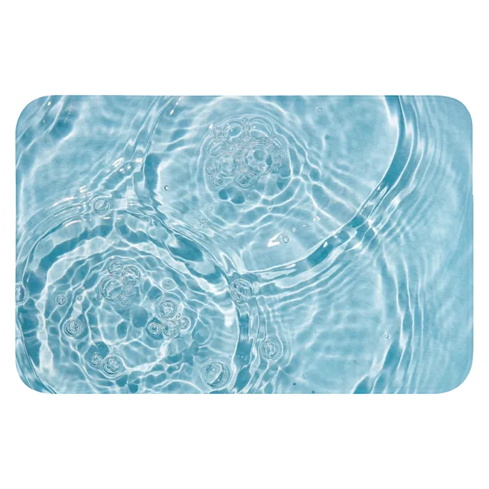 Water - Blauw - bubbels WCmat klein -3d