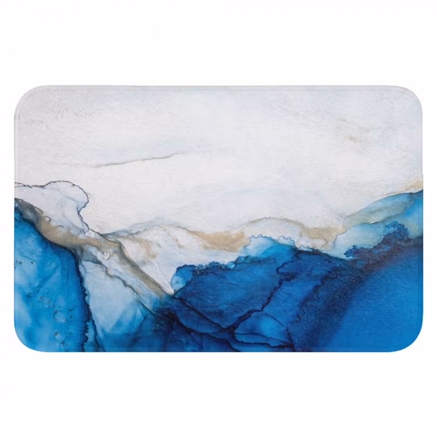 Watercolor - Blauw - Abstract - Kunst - Modern WCmat klein -3d