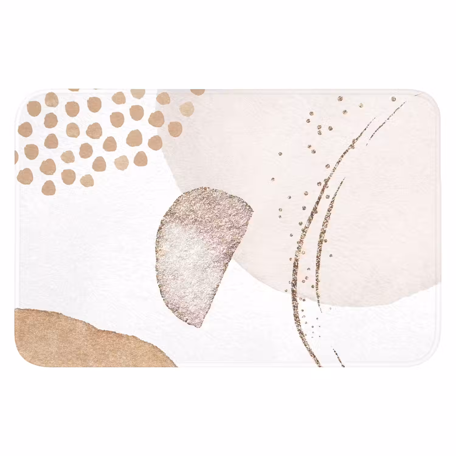 Watercolor - Pastel - Beige - Abstract - Modern WCmat klein -3d