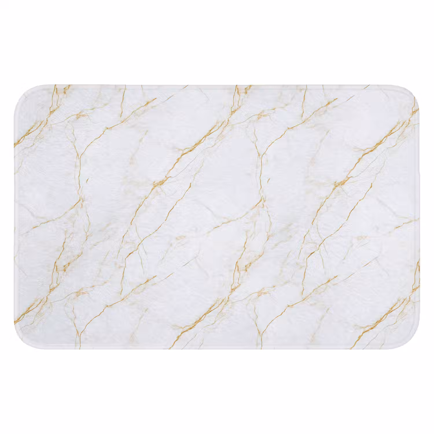 Wit - Marmer - Goud - Luxueus WCmat klein 1009 -3d