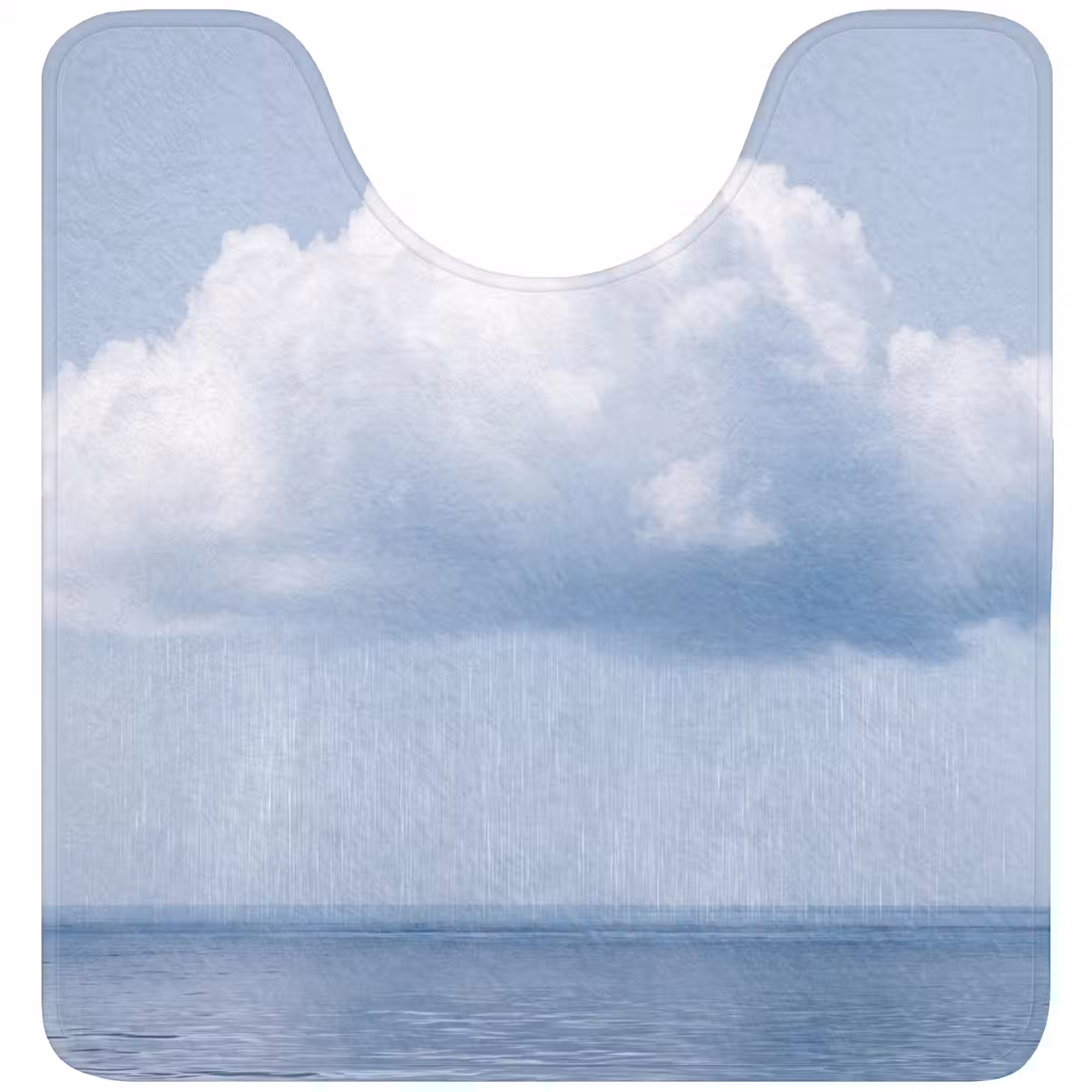 WC Mat - Wolk - Regen - Natuur - Wolk - Regen - Natuur WCmat U-uitsnede middel