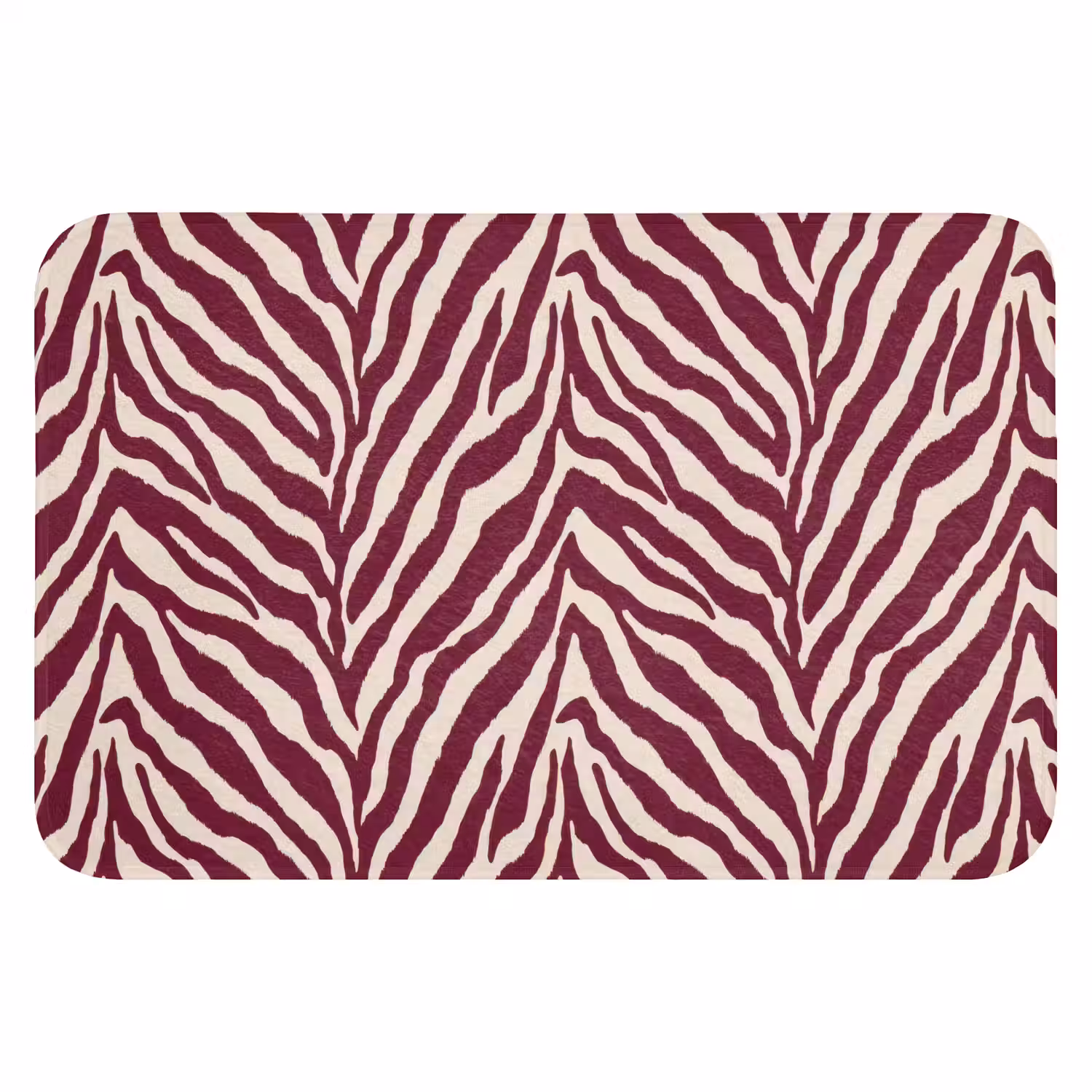 Zebra - Motief - Bordeaux - Rood WCmat klein 1009 -3d
