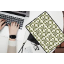 Botanisch - Retro - Groen laptophoes neopreen klein 279 -bureau
