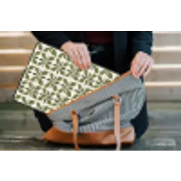 Botanisch - Retro - Groen laptophoes neopreen klein 279 -tas