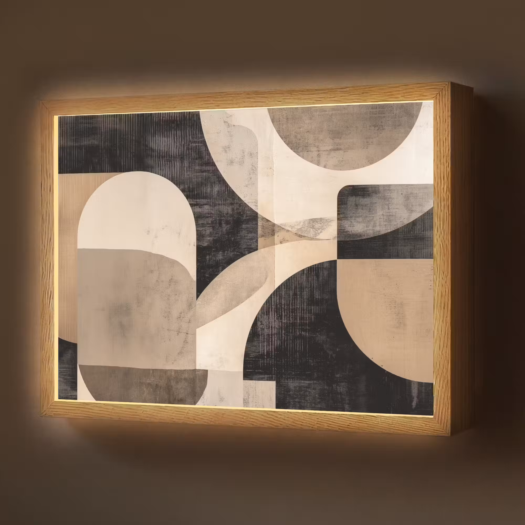 Lightbox - Wandlamp - Abstract - Vormen - Modern - Beige