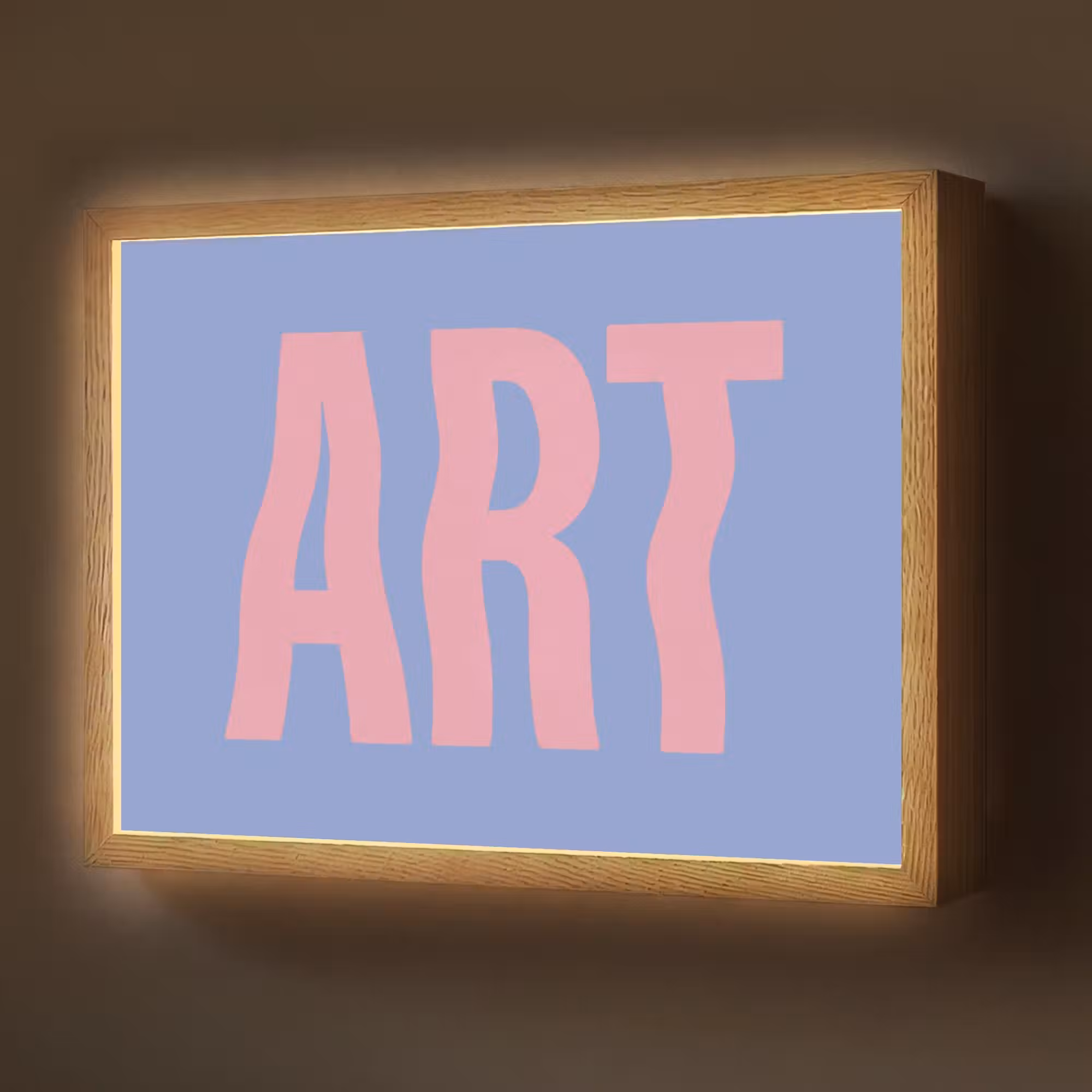 Lightbox - Wandlamp - Art - Roze - Blauw