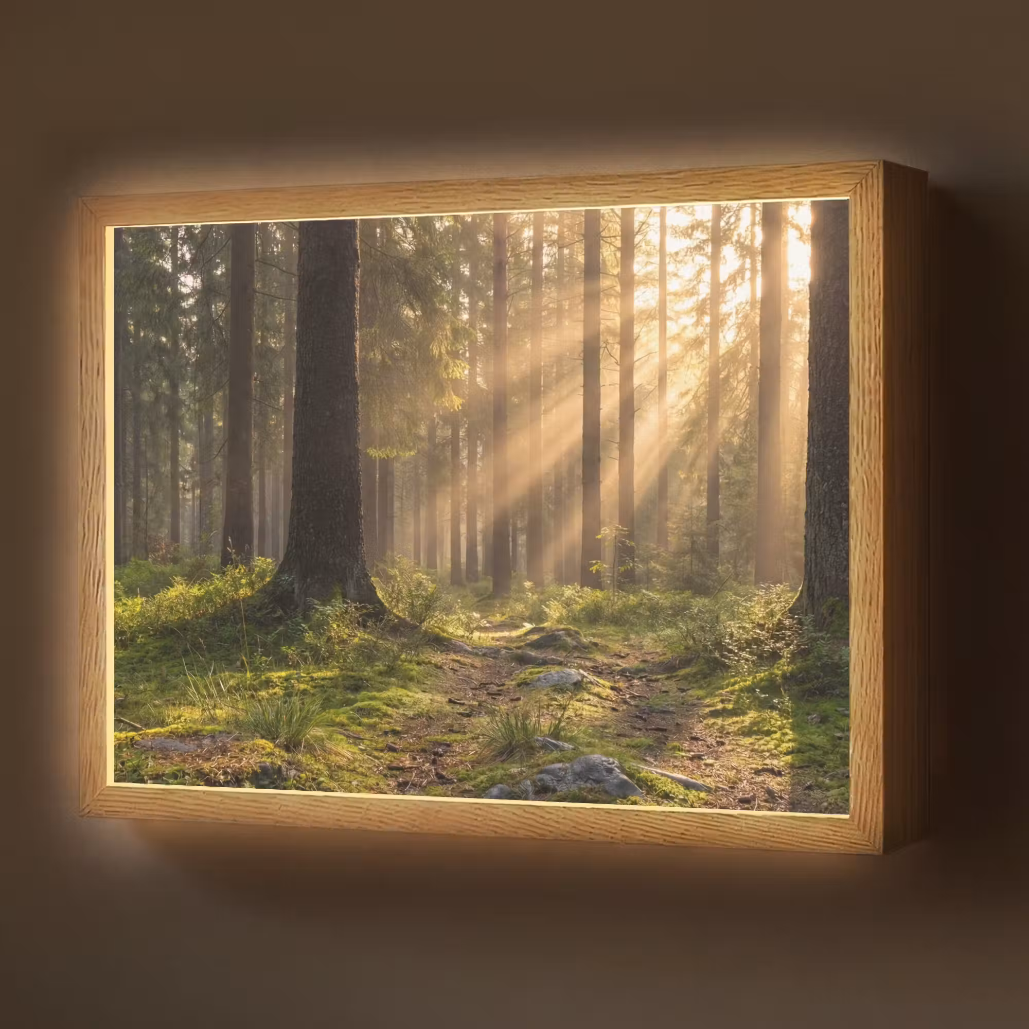 Lightbox - Wandlamp - Bos - Zonlicht - Gras