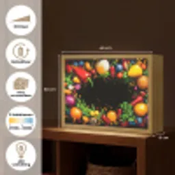 Groente - Graffiti - Kleurrijk - Koken - Abstract Light Box met batterij (Wandlamp) middel -USP_websiteoverzichtNL