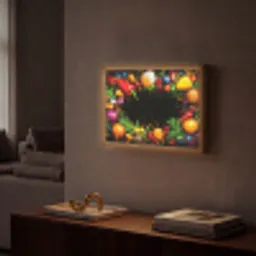 Groente - Graffiti - Kleurrijk - Koken - Abstract Light Box met batterij (Wandlamp) middel -sfeer1