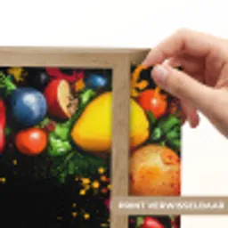 Groente - Graffiti - Kleurrijk - Koken - Abstract Light Box met batterij (Wandlamp) middel -USP_websiteprintNL