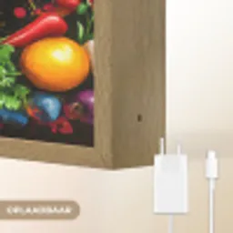 Groente - Graffiti - Kleurrijk - Koken - Abstract Light Box met batterij (Wandlamp) middel -USP_websiteoplaadbaarNL