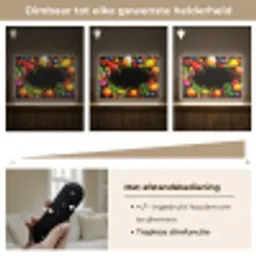 Groente - Graffiti - Kleurrijk - Koken - Abstract Light Box met batterij (Wandlamp) middel -USP_dimbaarNL
