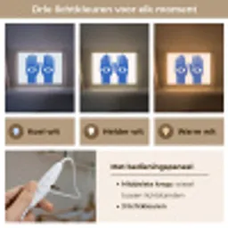 Handen - Twee - Ogen - Blauw Light Box met kabel (Wandlamp) klein -USP_lichtkleurNL
