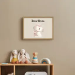 Pony - Beige - Manen - Pastel Light Box met batterij (Wandlamp kind) middel -sfeer2_kind