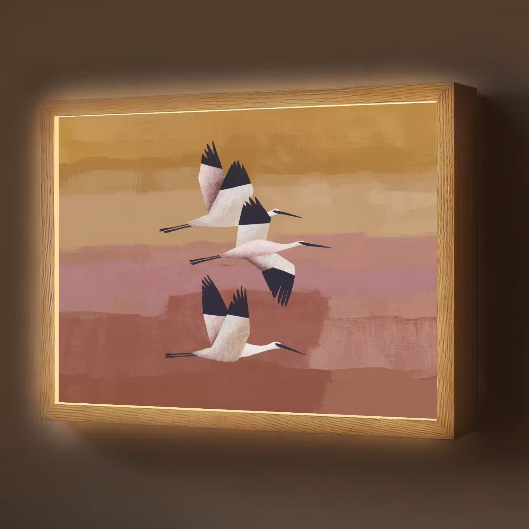 Lightbox - Wandlamp - Vogels - Snavel - Abstract
